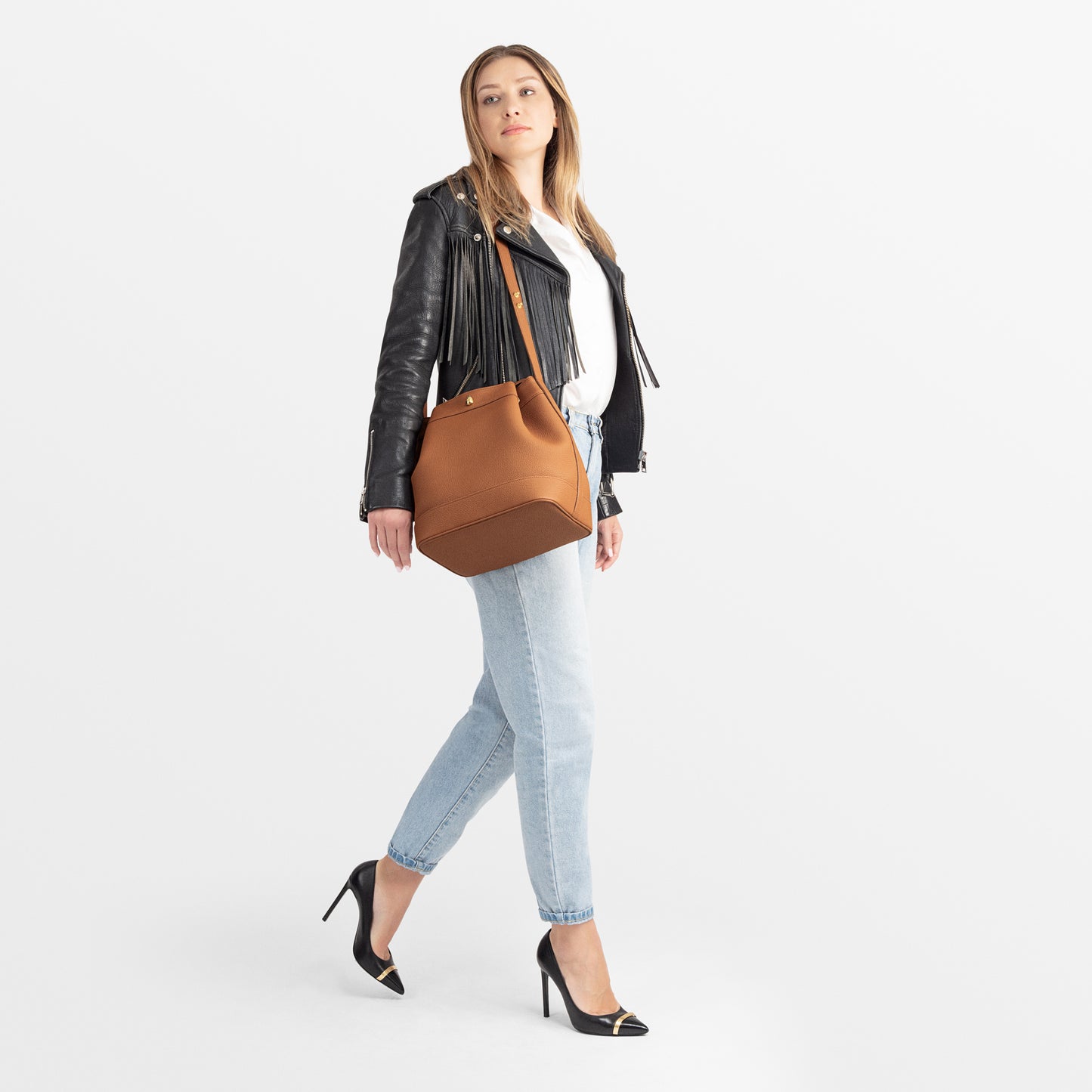 BRABANÇON BAG - Bucket Bag - Brown