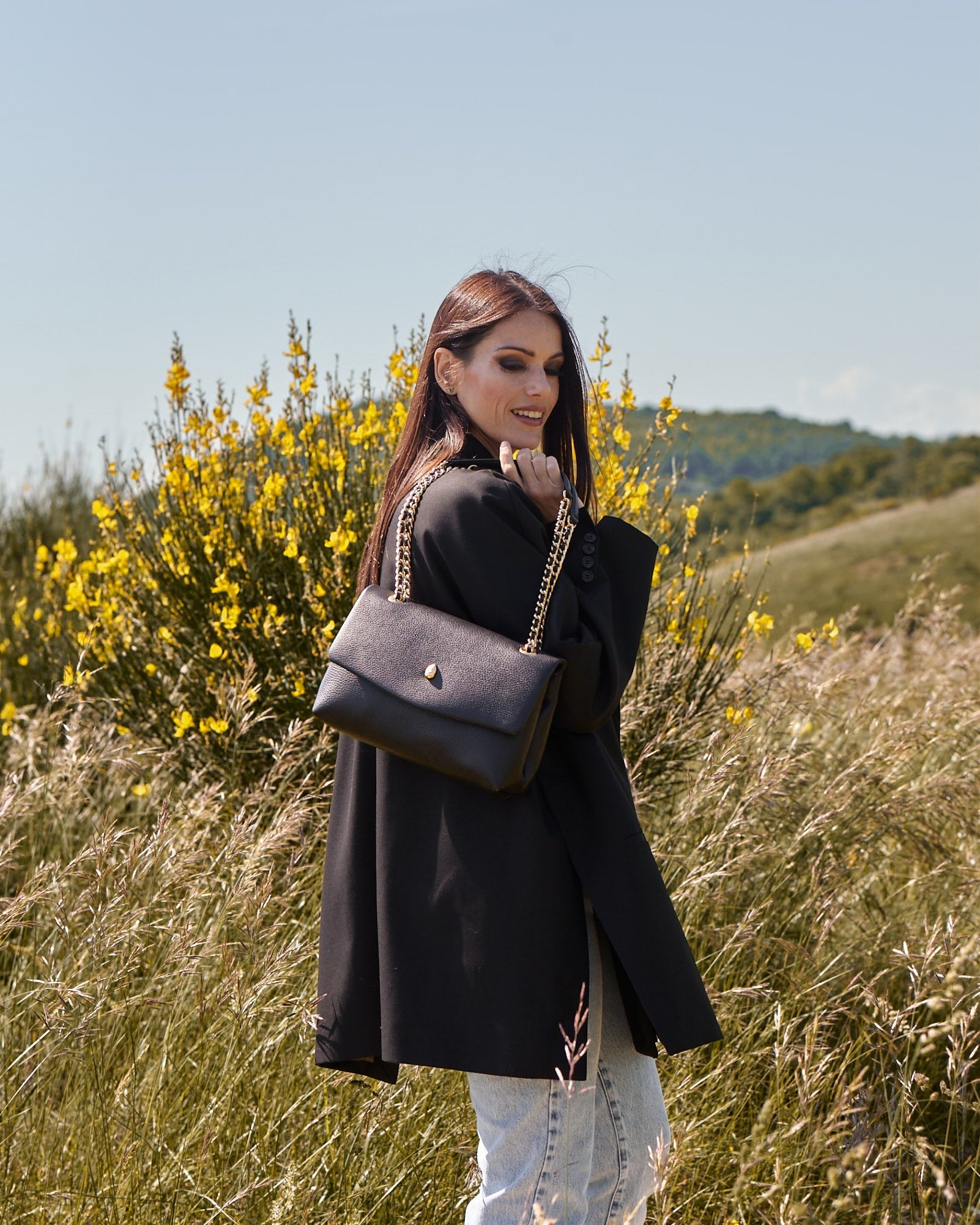 Archiduchesse Bag – Black - luxury leather handbag - Menière Paris
