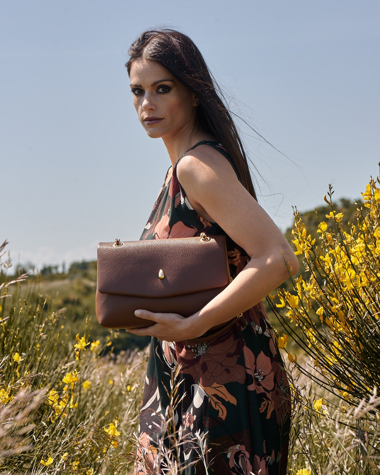 Archiduchesse Bag – Brown - luxury leather handbag - Menière Paris