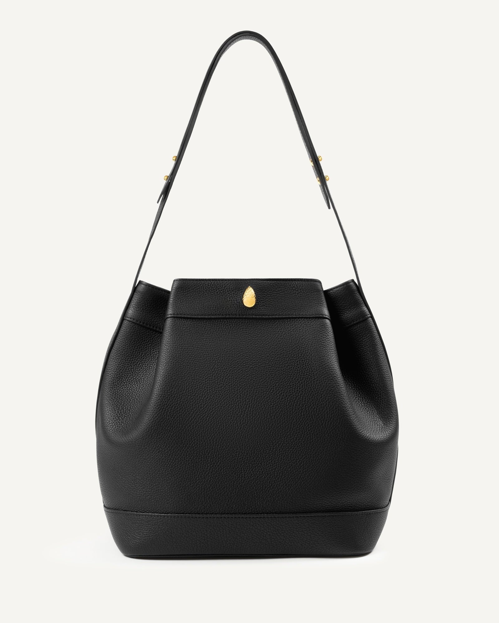 BRABANÇON BAG - Bucket bag - Black - luxury leather handbag - Menière Paris