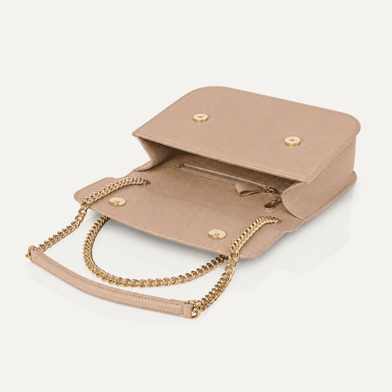 GRAND DAUPHIN BAG - Designer shoulder bag - Beige - luxury leather handbag - Menière Paris