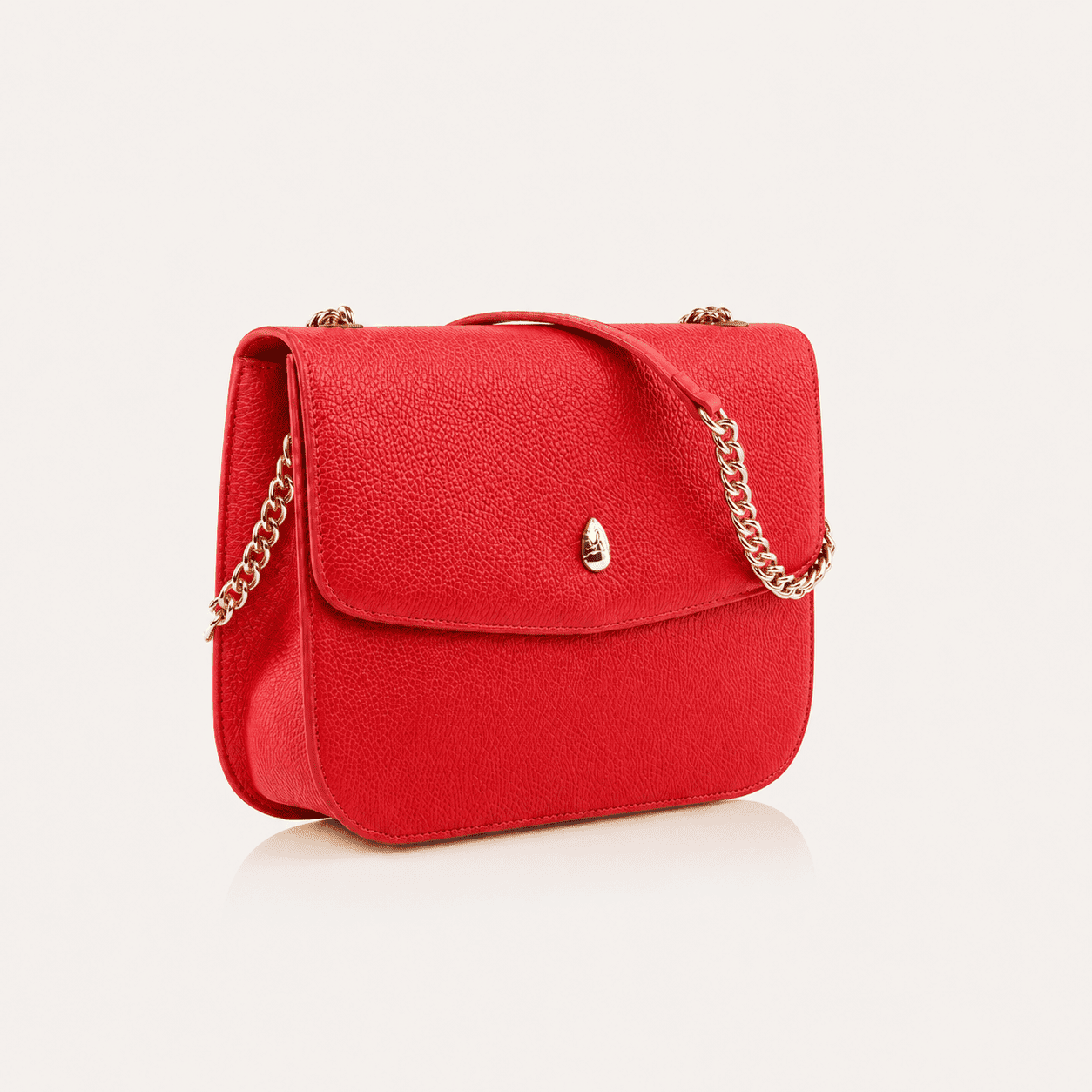 GRAND DAUPHIN BAG - Designer shoulder bag - Red - luxury leather handbag - Menière Paris