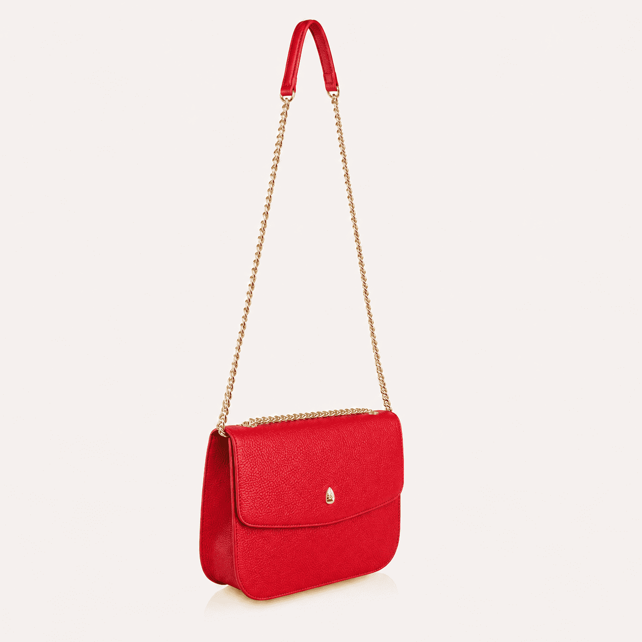 GRAND DAUPHIN BAG - Designer shoulder bag - Red - luxury leather handbag - Menière Paris