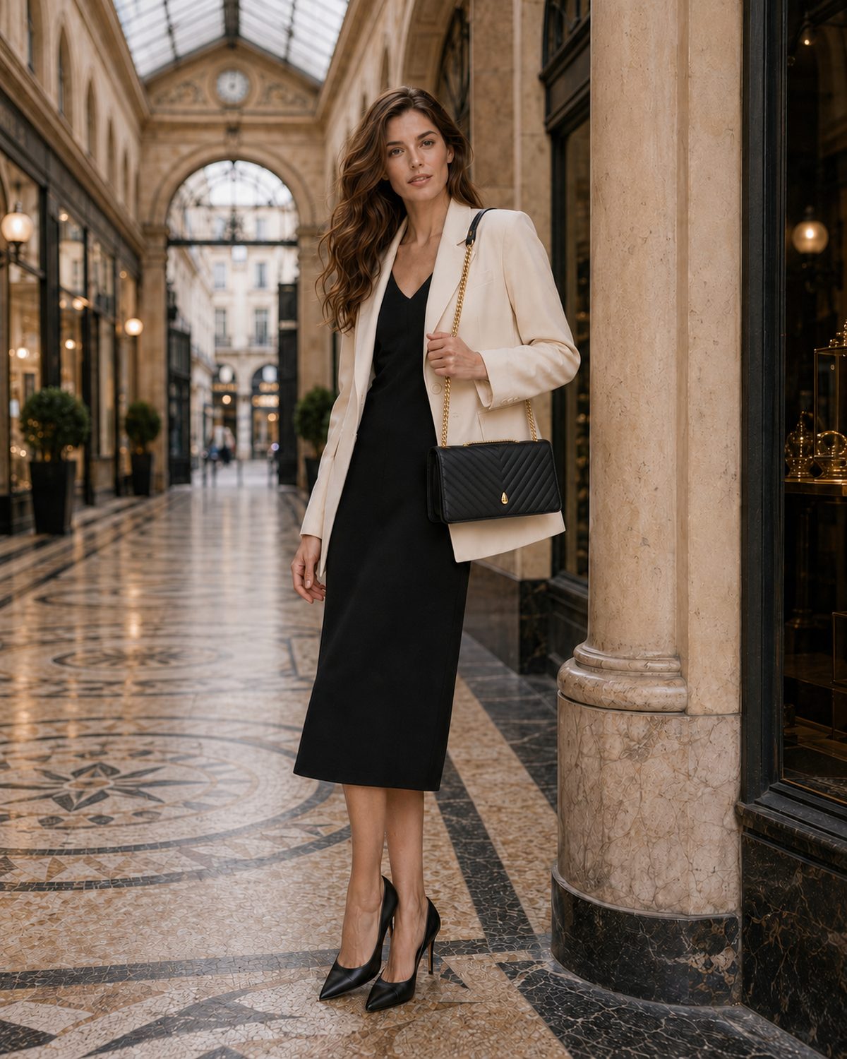 Viennois PM Bag – Black - luxury leather handbag - Menière Paris