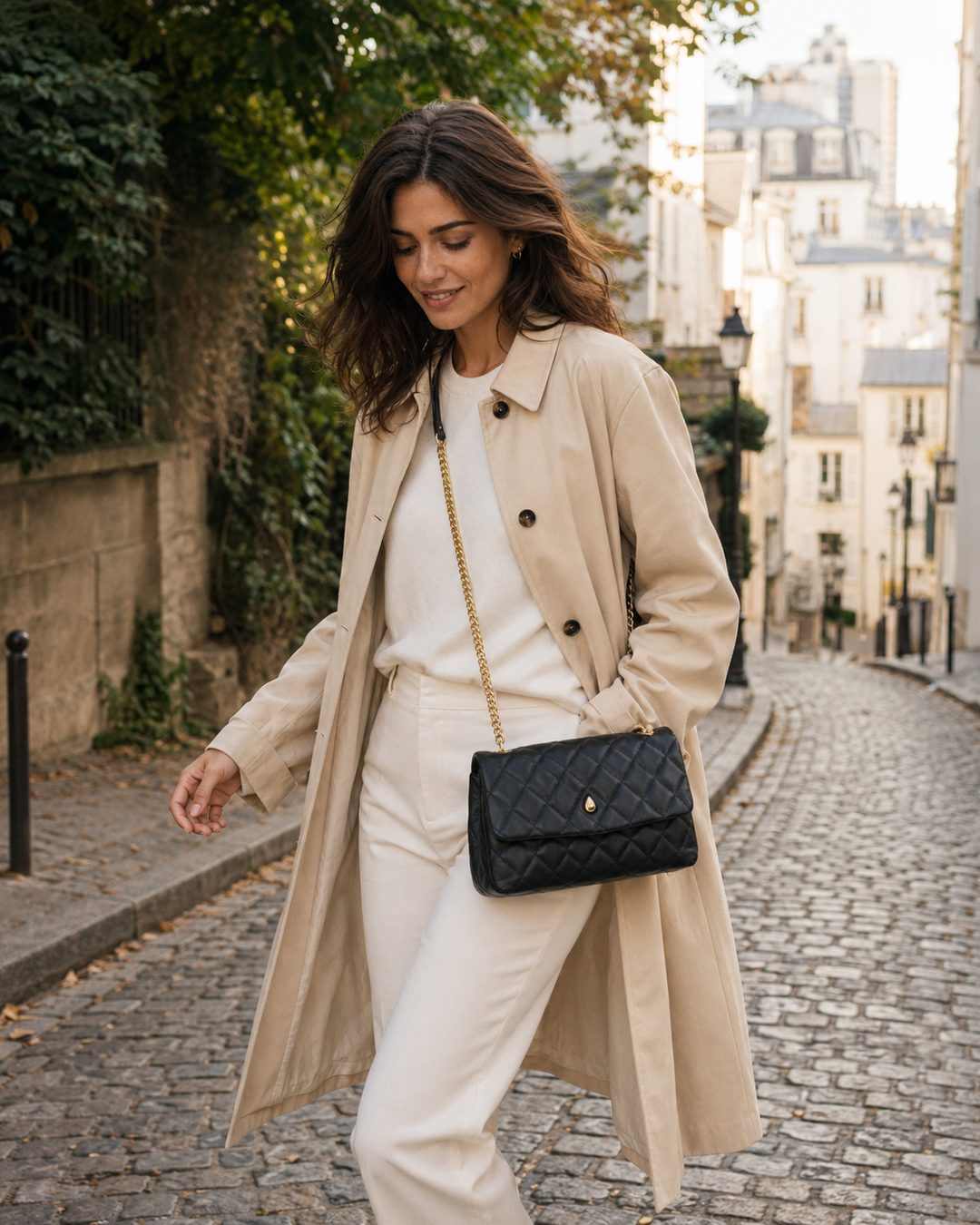 Archiduchesse Quilted Bag – Black - luxury leather handbag - Menière Paris
