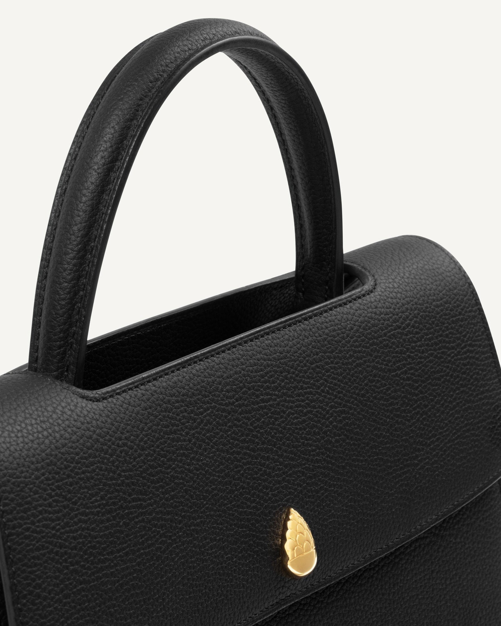 ORLÉANS BAG - Top Handle Bag - Black - luxury leather handbag - Menière Paris