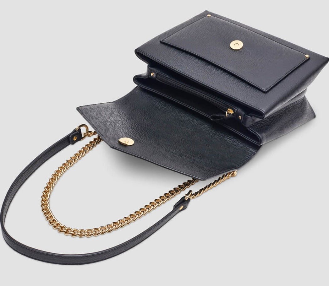 PETIT DAUPHIN BAG - Crossbody bag - Black - luxury leather handbag - Menière Paris