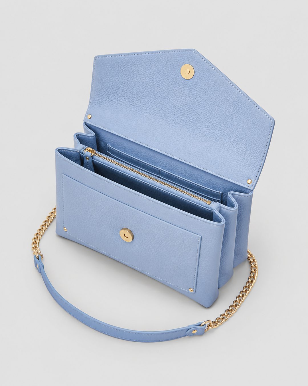 PETIT DAUPHIN BAG - Crossbody bag - Blue sky - luxury leather handbag - Menière Paris