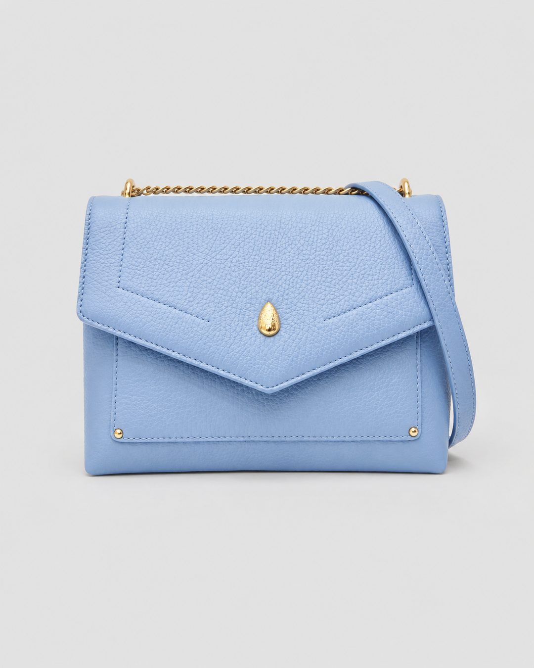 PETIT DAUPHIN BAG - Crossbody bag - Blue sky - luxury leather handbag - Menière Paris