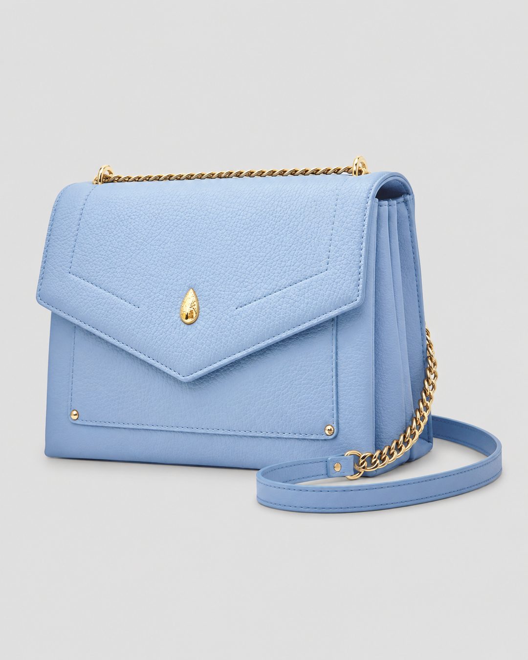 PETIT DAUPHIN BAG - Crossbody bag - Blue sky - luxury leather handbag - Menière Paris