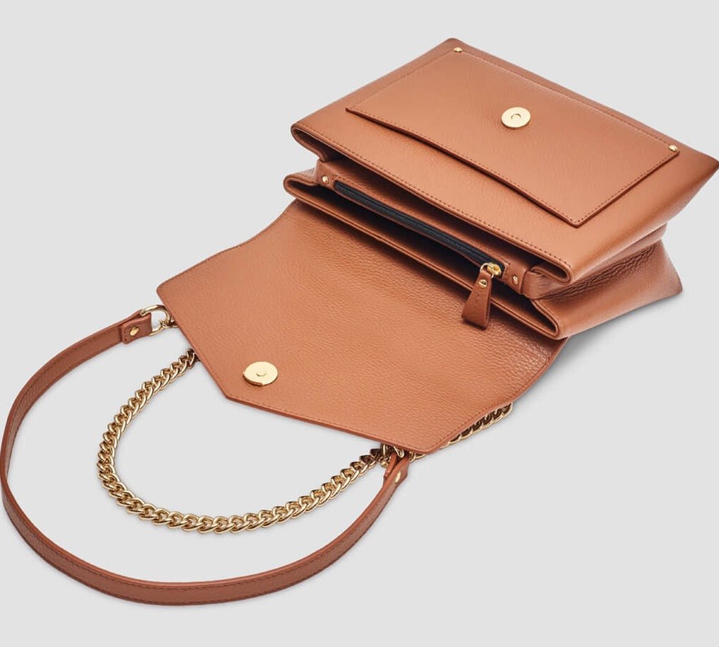 PETIT DAUPHIN BAG - Crossbody bag - Brown - luxury leather handbag - Menière Paris