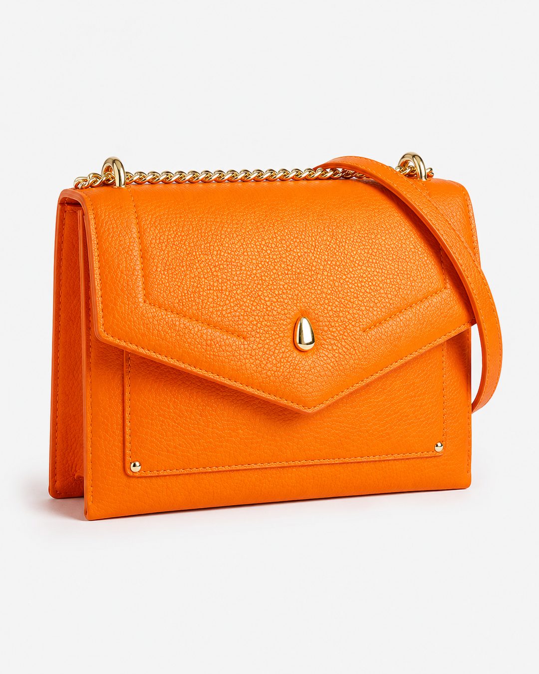 PETIT DAUPHIN BAG - Crossbody bag - Orange - luxury leather handbag - Menière Paris