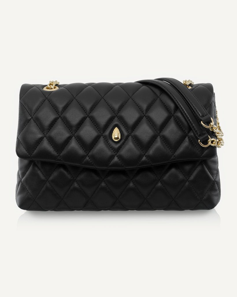 Archiduchesse Quilted Bag – Black - luxury leather handbag - Menière Paris