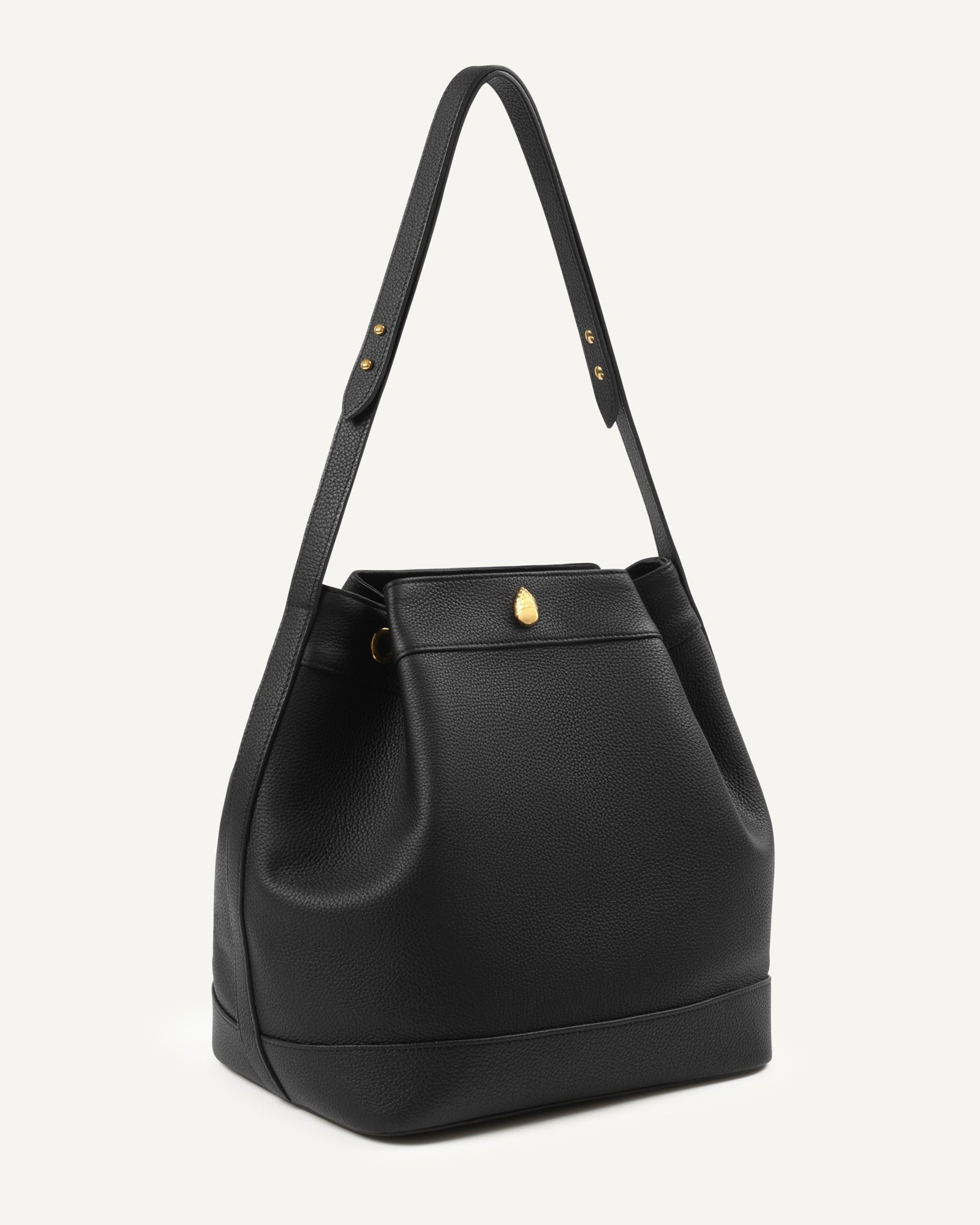 BRABANÇON BAG - Bucket bag - Black - luxury leather handbag - Menière Paris