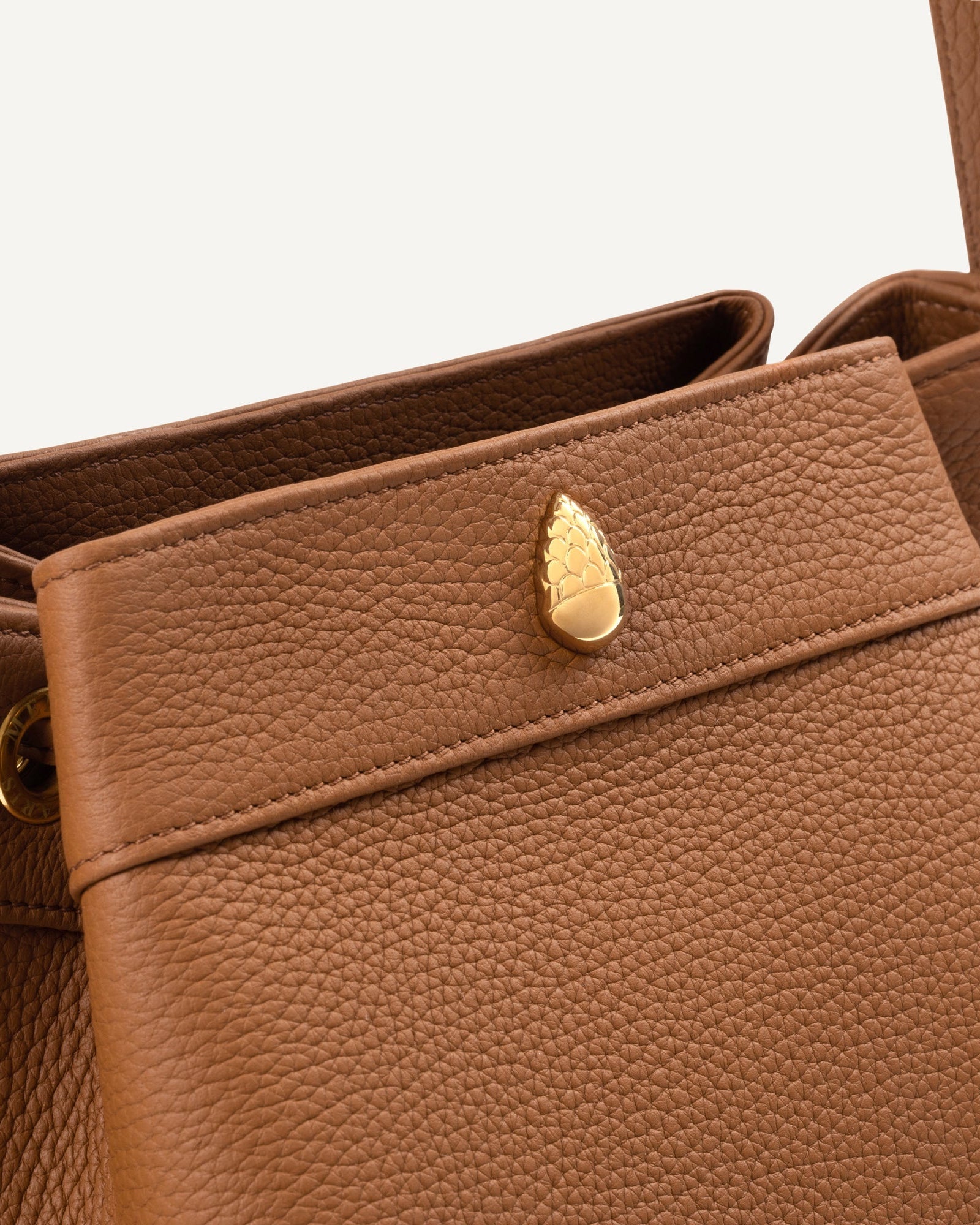 BRABANÇON BAG - Bucket Bag - Brown - luxury leather handbag - Menière Paris