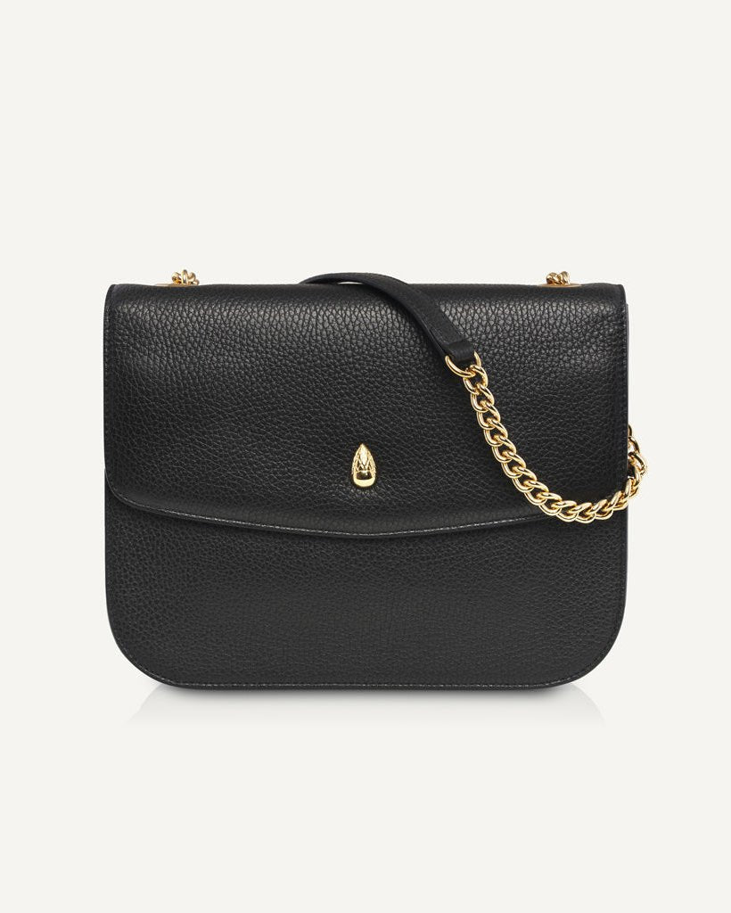 Grand Dauphin Bag – Black - luxury leather handbag - Menière Paris