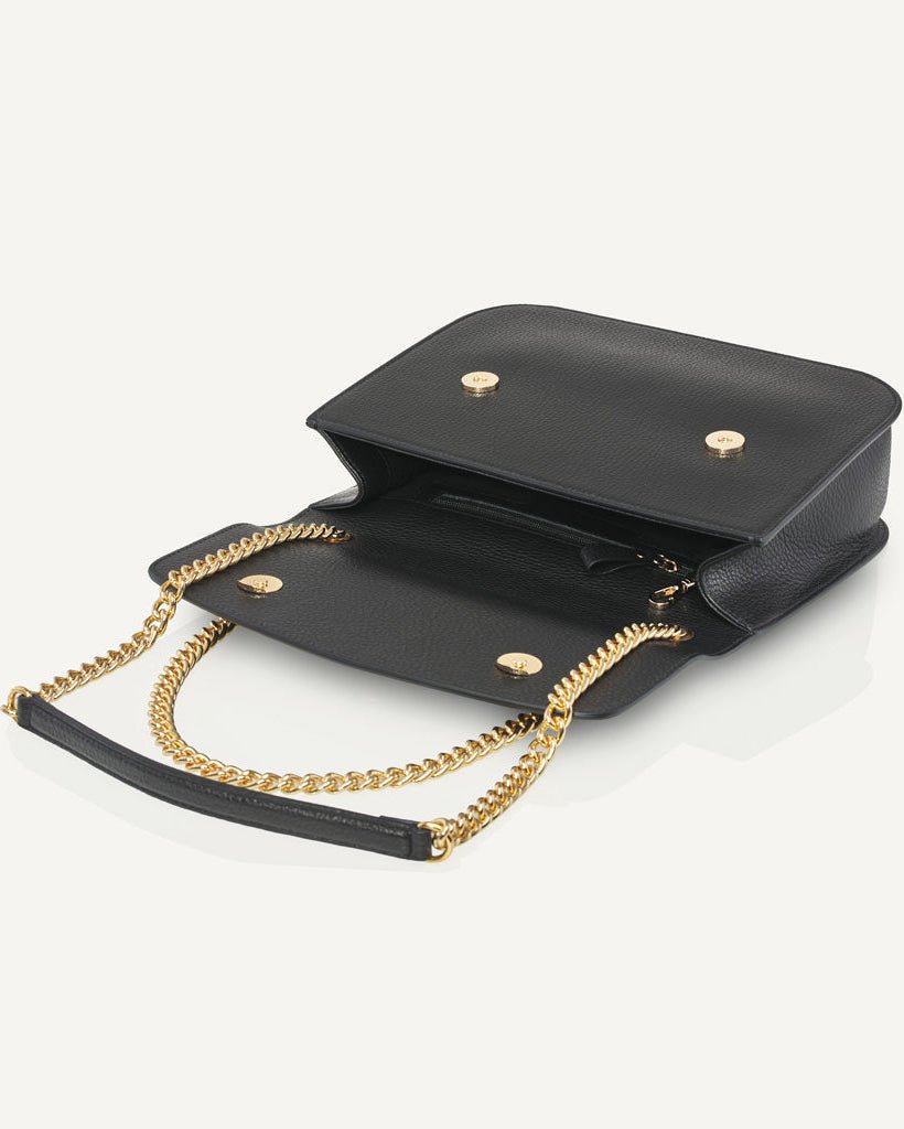 Grand Dauphin Bag – Black - luxury leather handbag - Menière Paris