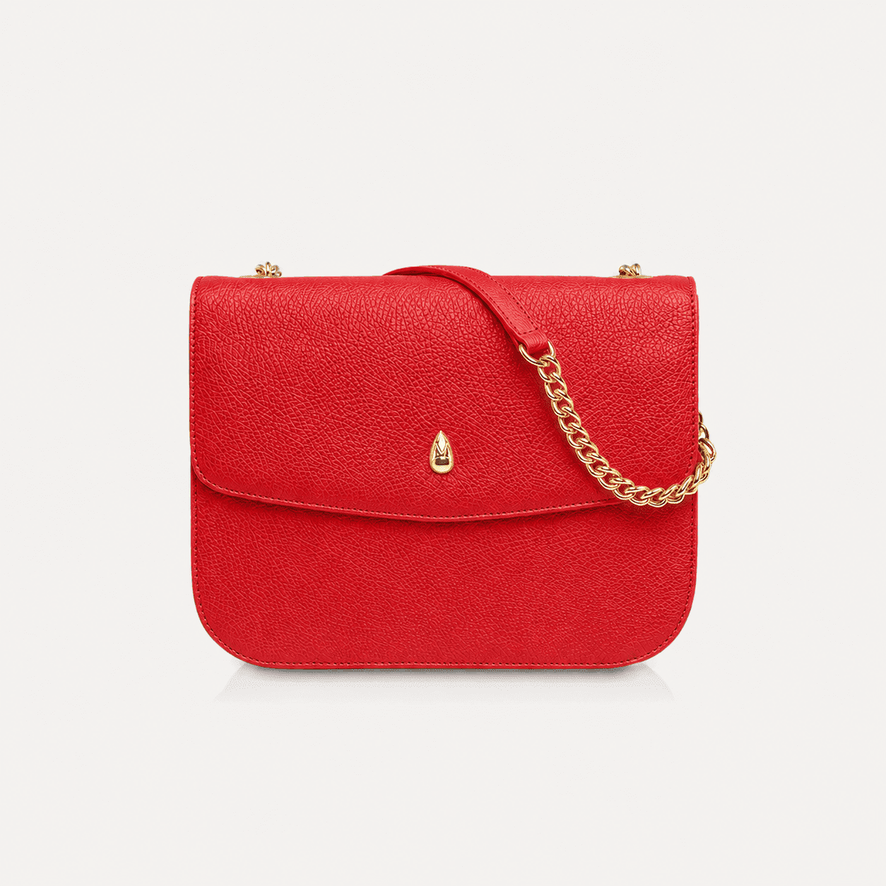 GRAND DAUPHIN BAG - Designer shoulder bag - Red - luxury leather handbag - Menière Paris