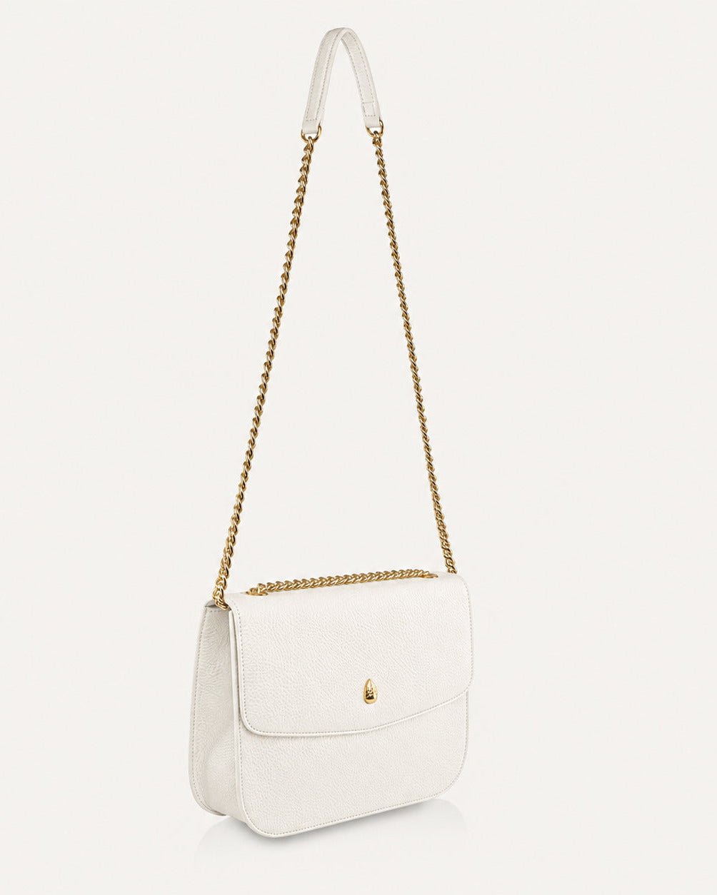 GRAND DAUPHIN BAG - Designer shoulder bag - White - luxury leather handbag - Menière Paris