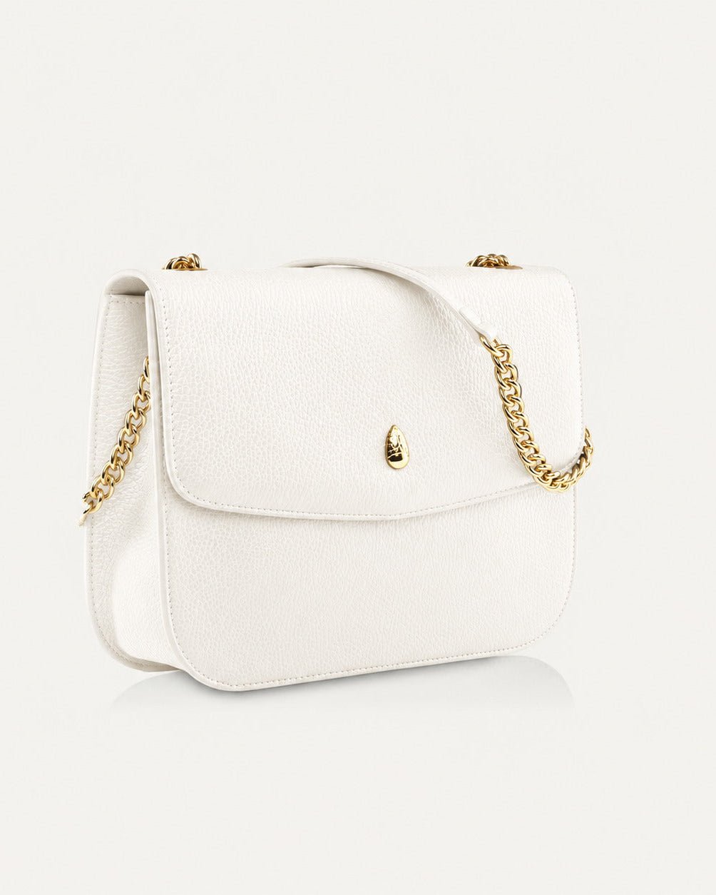 GRAND DAUPHIN BAG - Designer shoulder bag - White - luxury leather handbag - Menière Paris