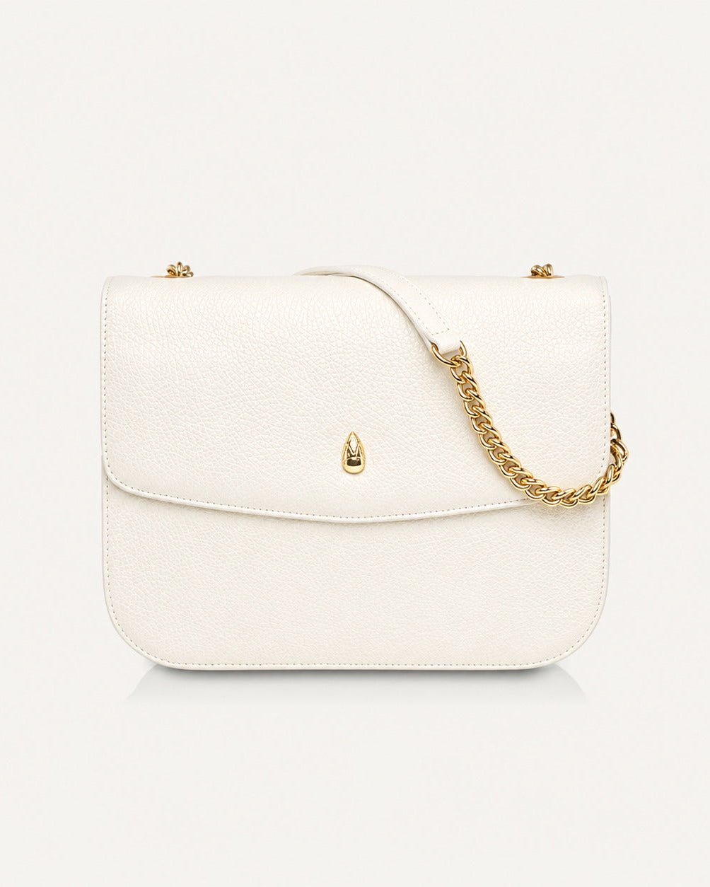 GRAND DAUPHIN BAG - Designer shoulder bag - White - luxury leather handbag - Menière Paris