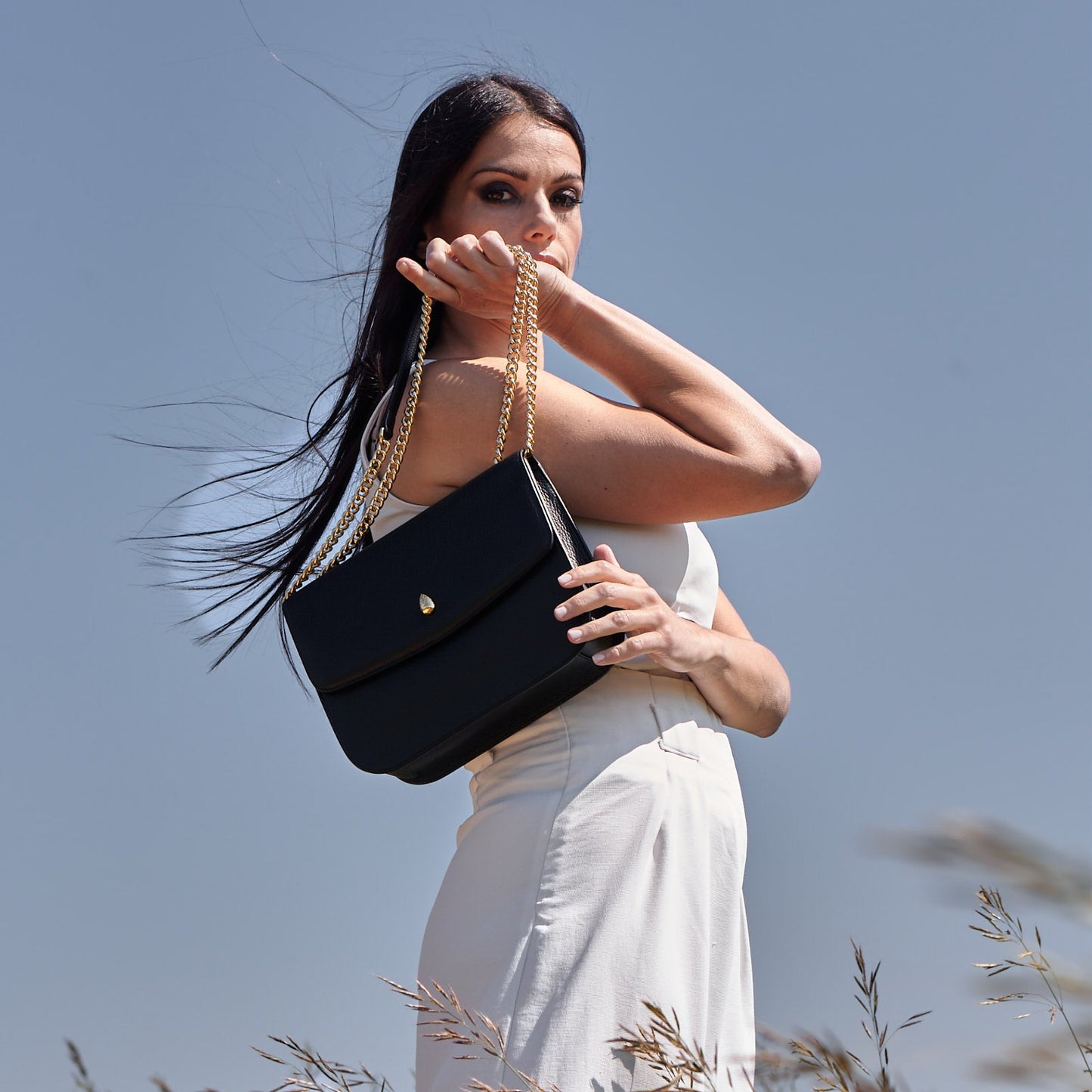 GRAND DAUPHIN BAG - Designer shoulder bag - Black