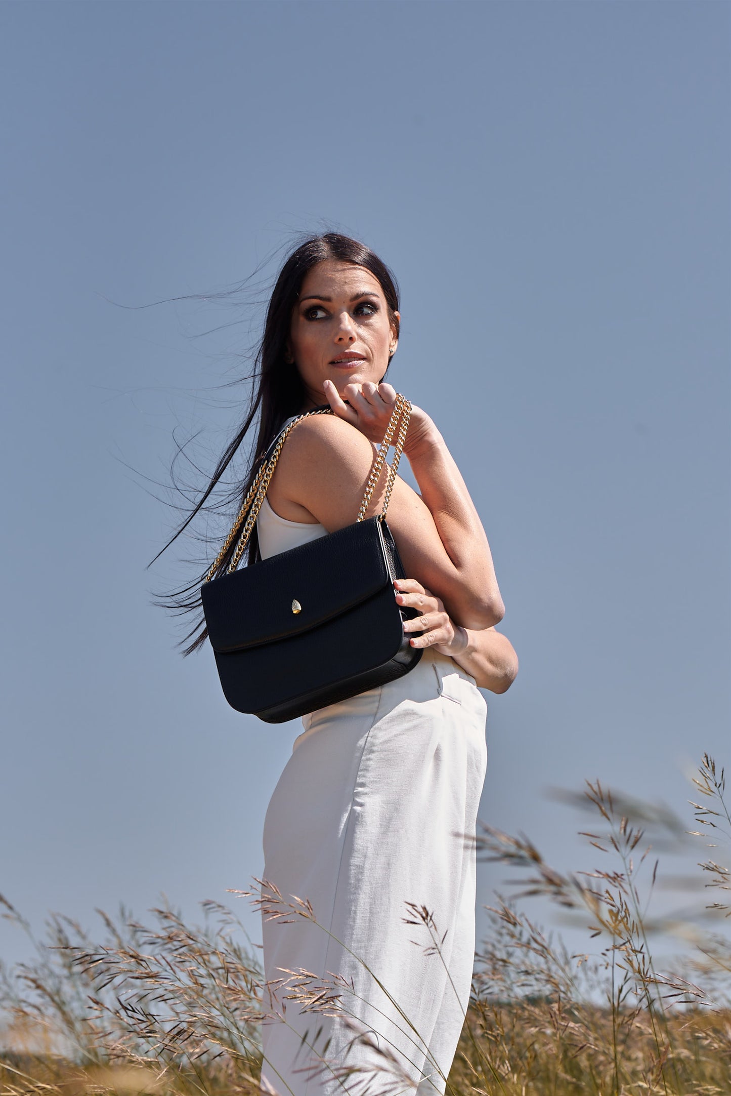 GRAND DAUPHIN BAG - Designer shoulder bag - Black