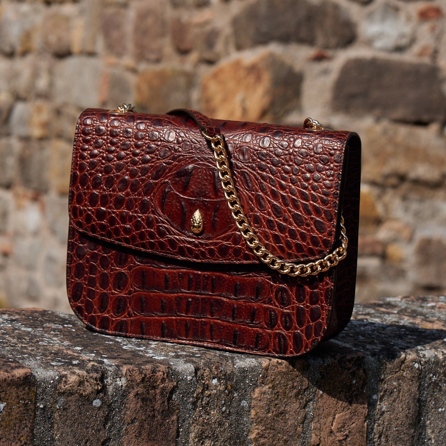 GRAND DAUPHIN BAG CROCODILE - Designer shoulder bag
