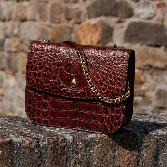 GRAND DAUPHIN BAG CROCODILE - Designer shoulder bag