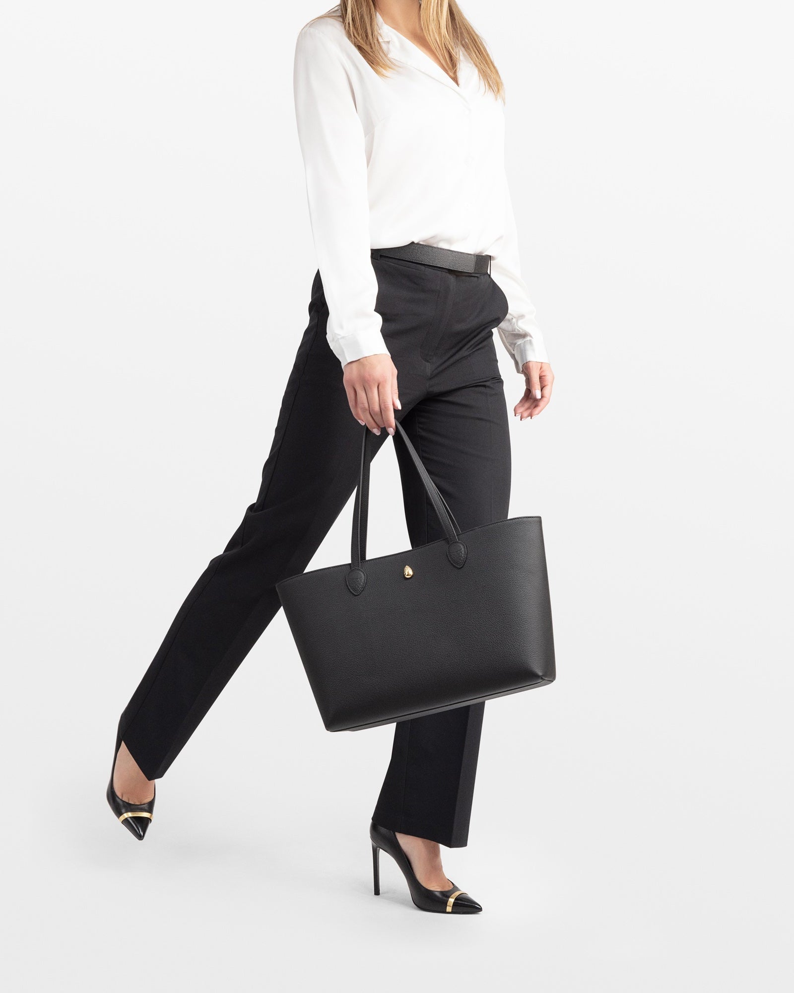 MOUSSELINE BAG - Tote bag - Black - luxury leather handbag - Menière Paris
