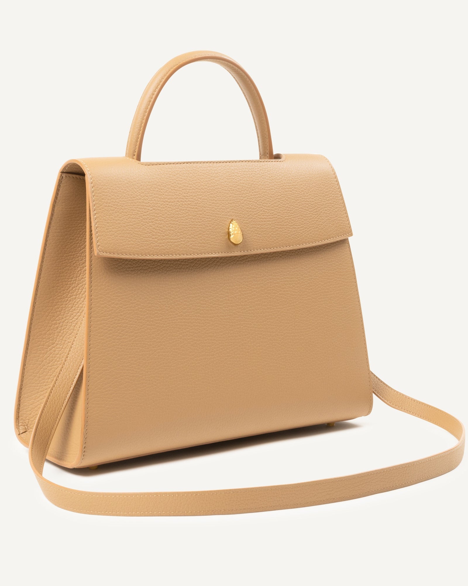 ORLÉANS BAG - Top Handle Bag - Beige - luxury leather handbag - Menière Paris