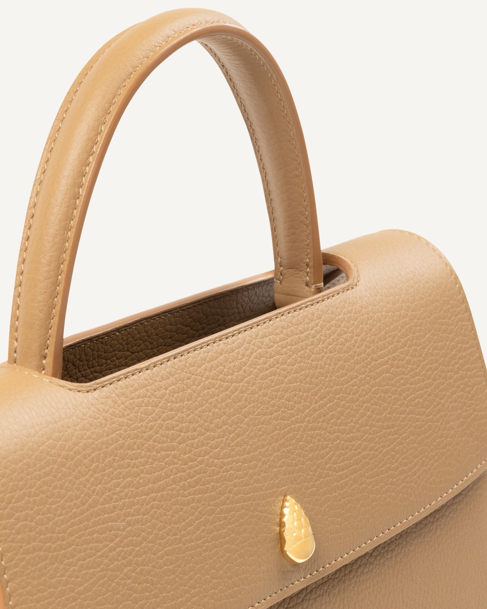 ORLÉANS BAG - Top Handle Bag - Beige - luxury leather handbag - Menière Paris