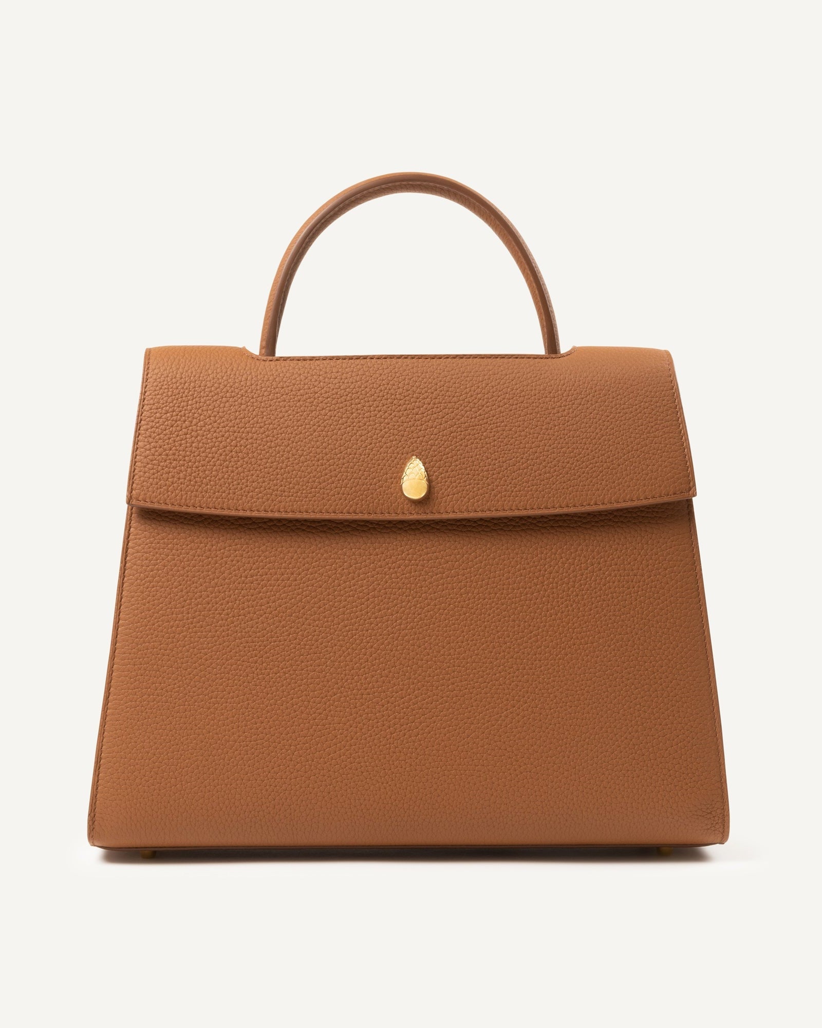 ORLÉANS BAG - Top Handle Bag - Brown - luxury leather handbag - Menière Paris