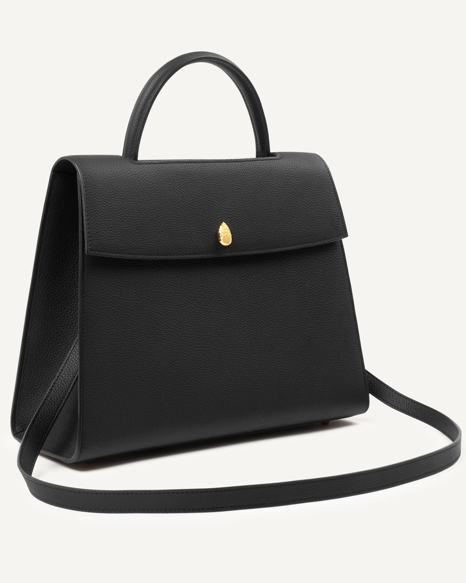 ORLÉANS BAG - Top Handle Bag - Black - luxury leather handbag - Menière Paris